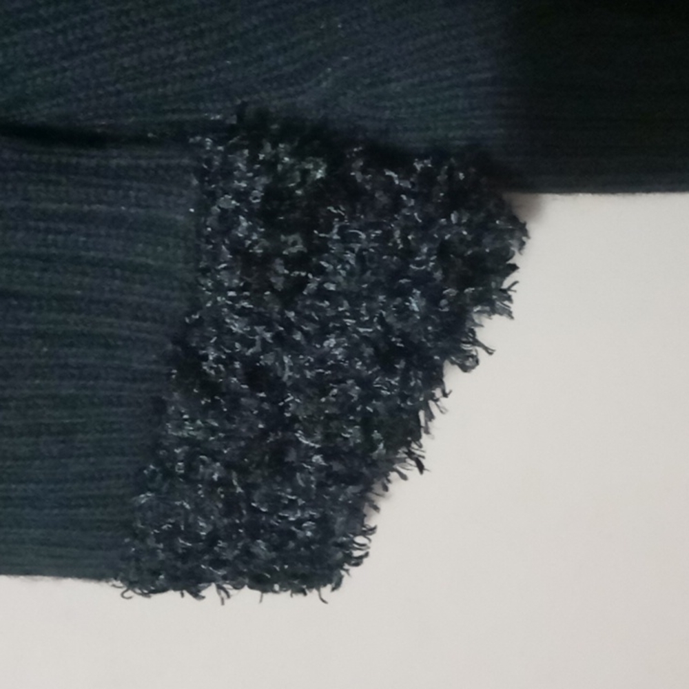 Relativity Long Black Knit Full Button Sweater W … - image 5